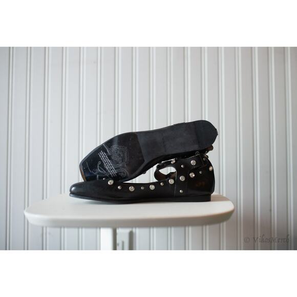 Free People Mystic Diamante Flats 9 Black NEW - Picture 7 of 7